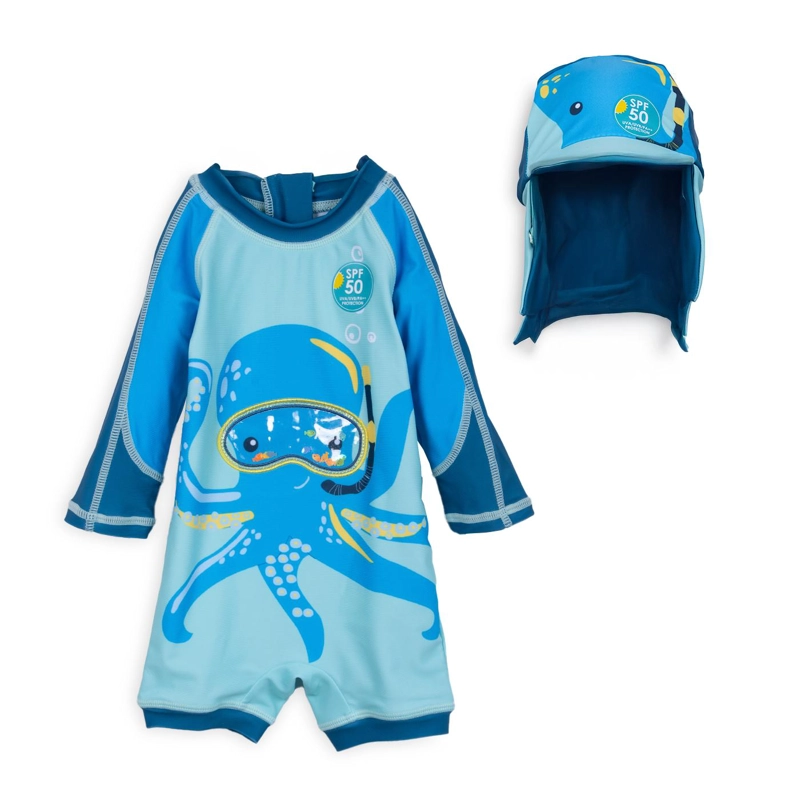 TRAJE DE BAÑO BEBE NIÑO PROTECCION UV PULPO CALIPSO PILLIN - 1