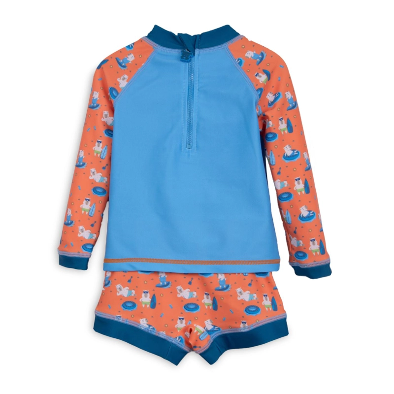TRAJE DE BAÑO BEBE NIÑO 2 PIEZAS PROTECCION UV  NARANJO PILLIN - 2