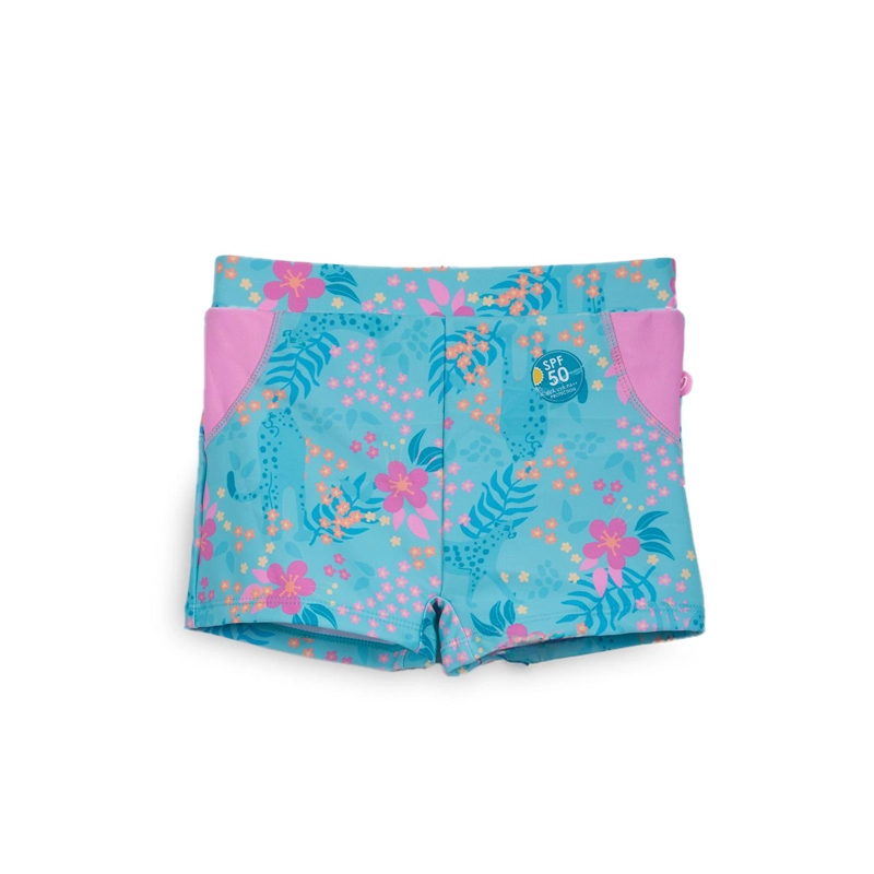 SHORT DE BAÑO NIÑA ESTAMPADO TURQUESA PILLIN - 1