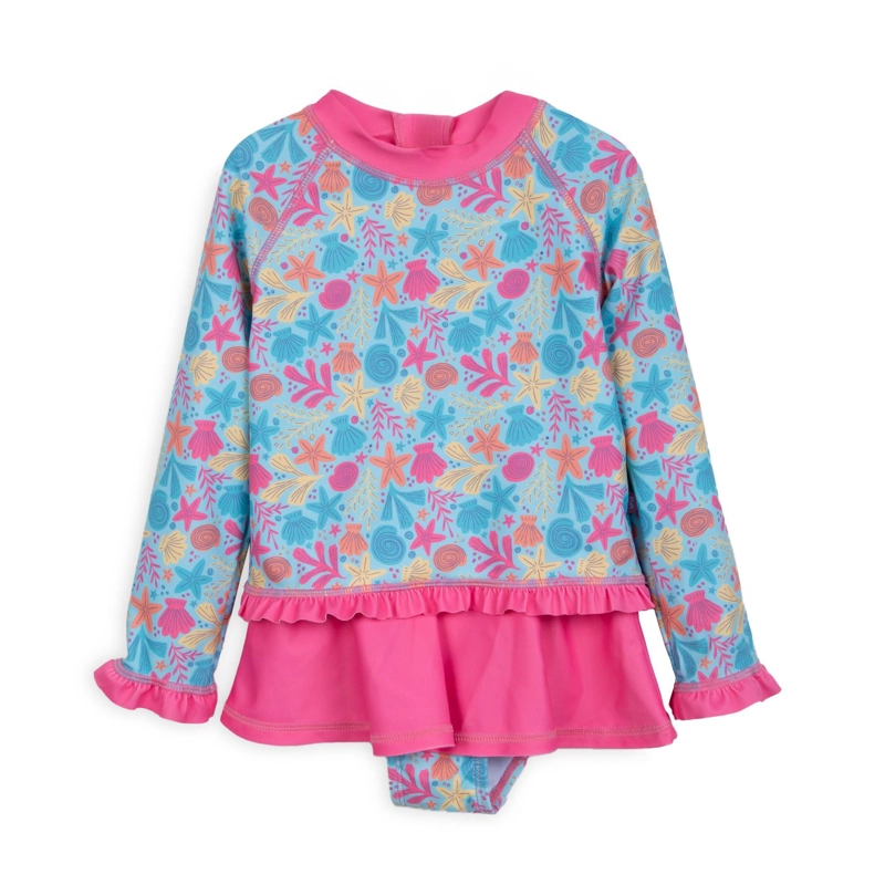 TRAJE DE BAÑO BEBE NIÑA 2 PIEZAS PROTECCION UV FUCSIA PILLIN - 1