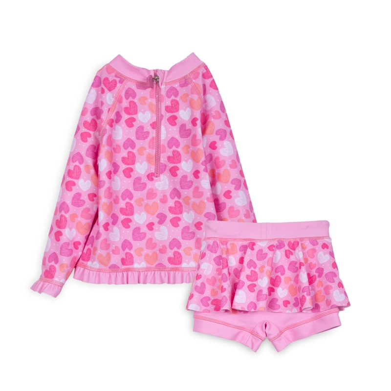 TRAJE DE BAÑO BEBE NIÑA 2 PIEZAS PROTECCION UV ROSADO PILLIN - 2