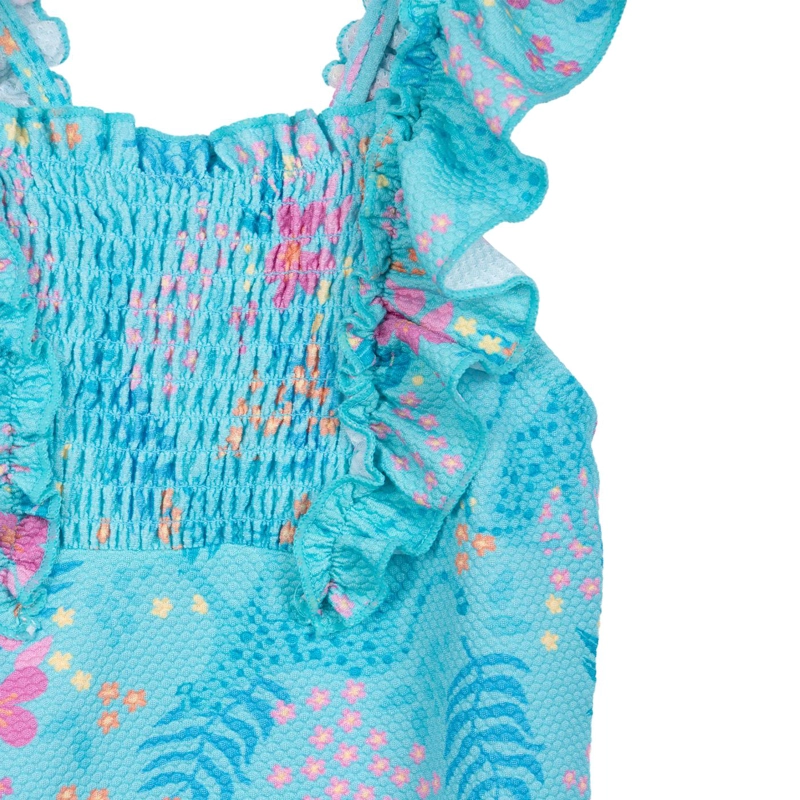TRAJE DE BAÑO NIÑA ENTERO VUELOS TURQUESA PILLIN - 3