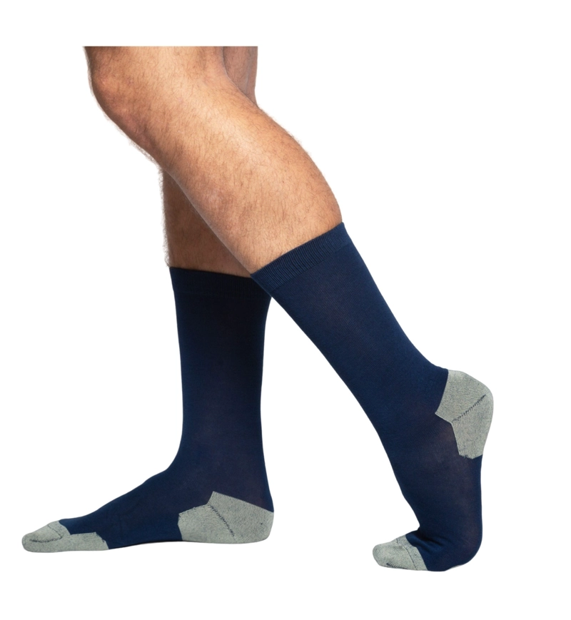 12 PARES DE CALCETINES DE VESTIR PARA HOMBRE CON FIBRA DE COBRE + BAMBÚ - 5