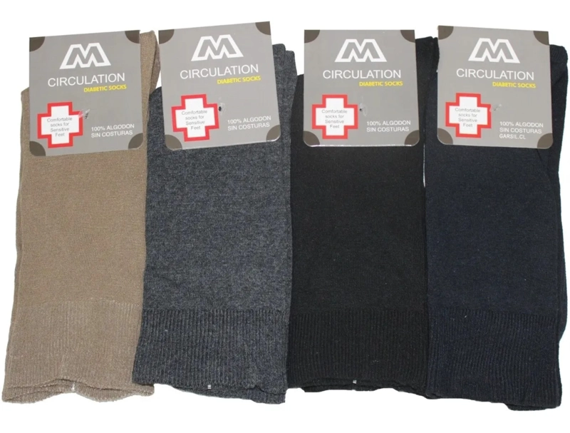 CALCETINES DE VESTIR PARA HOMBRE - 100% ALGODON - SIN COSTURAS - DOCENA - 1