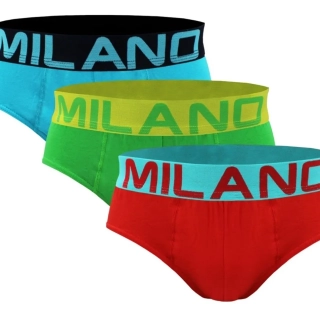 PACK X6 SLIP CALZONCILLO HOMBRE MILANO DE ALGODÓN - 1