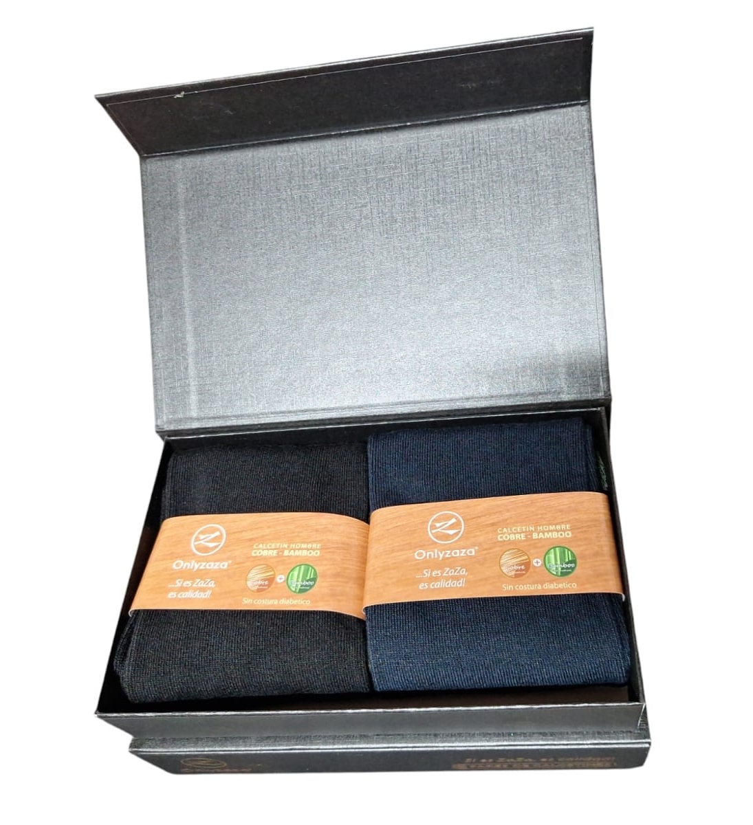 PACK X12 CALCETINES HOMBRE ONLY ZAZA REGALO COBRE + BAMBOO SIN COSTURA - 3
