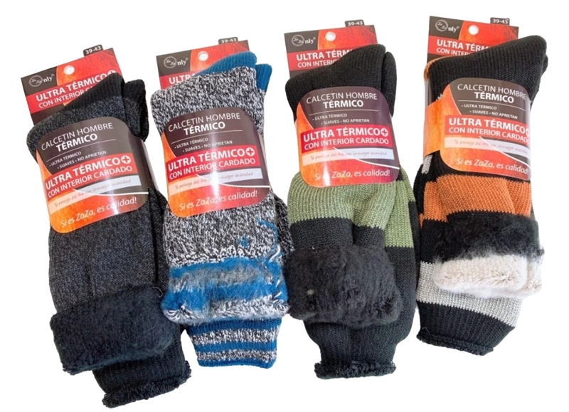 PACK X6 CALCETINES HOMBRE ONLY ZAZA X6SA1332 ULTRA TÉRMICO DIABETICOS SUAVES - 2