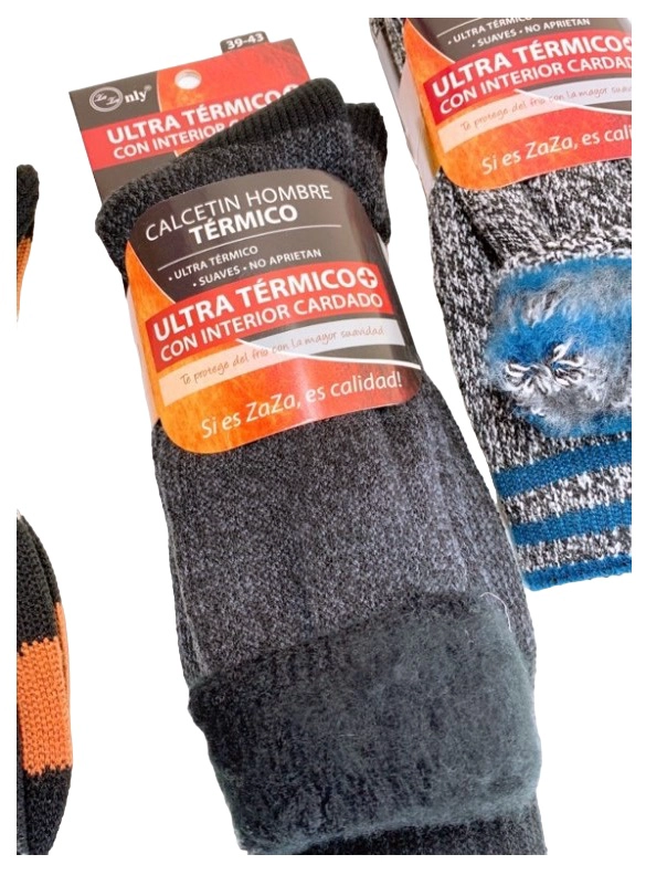 PACK X6 CALCETINES HOMBRE ONLY ZAZA X6SA1332 ULTRA TÉRMICO DIABETICOS SUAVES - 3