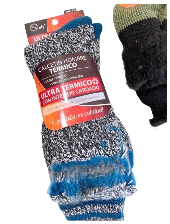 PACK X6 CALCETINES HOMBRE ONLY ZAZA X6SA1332 ULTRA TÉRMICO DIABETICOS SUAVES - 4