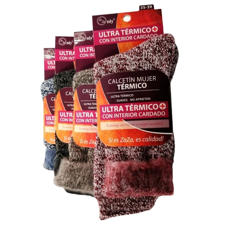 CALCETINES PARA MUJER ULTRA TÉRMICO - DIABETICOS - SUAVES - DOCENA - 1