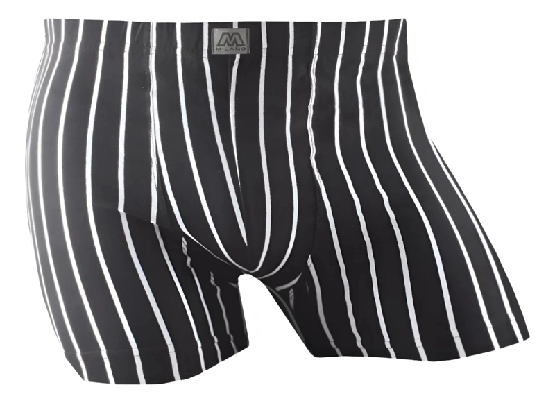 12 BOXER SHORT PARA HOMBRE DE ALGODON - DISEÑO RAYAS - 1