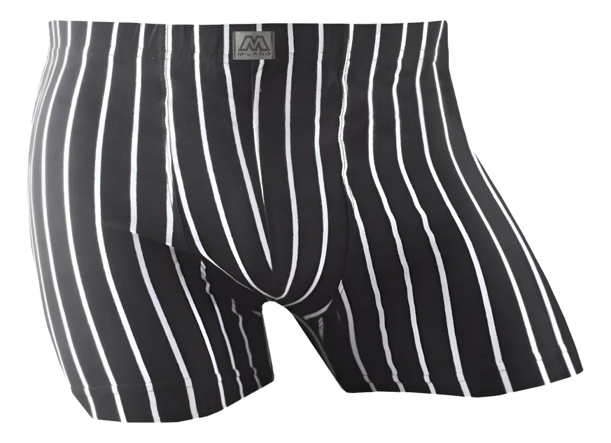 12 BOXER SHORT PARA HOMBRE DE ALGODON - DISEÑO RAYAS - 1