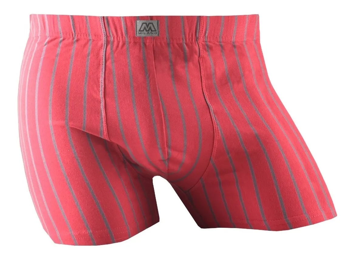12 BOXER SHORT PARA HOMBRE DE ALGODON - DISEÑO RAYAS - 3