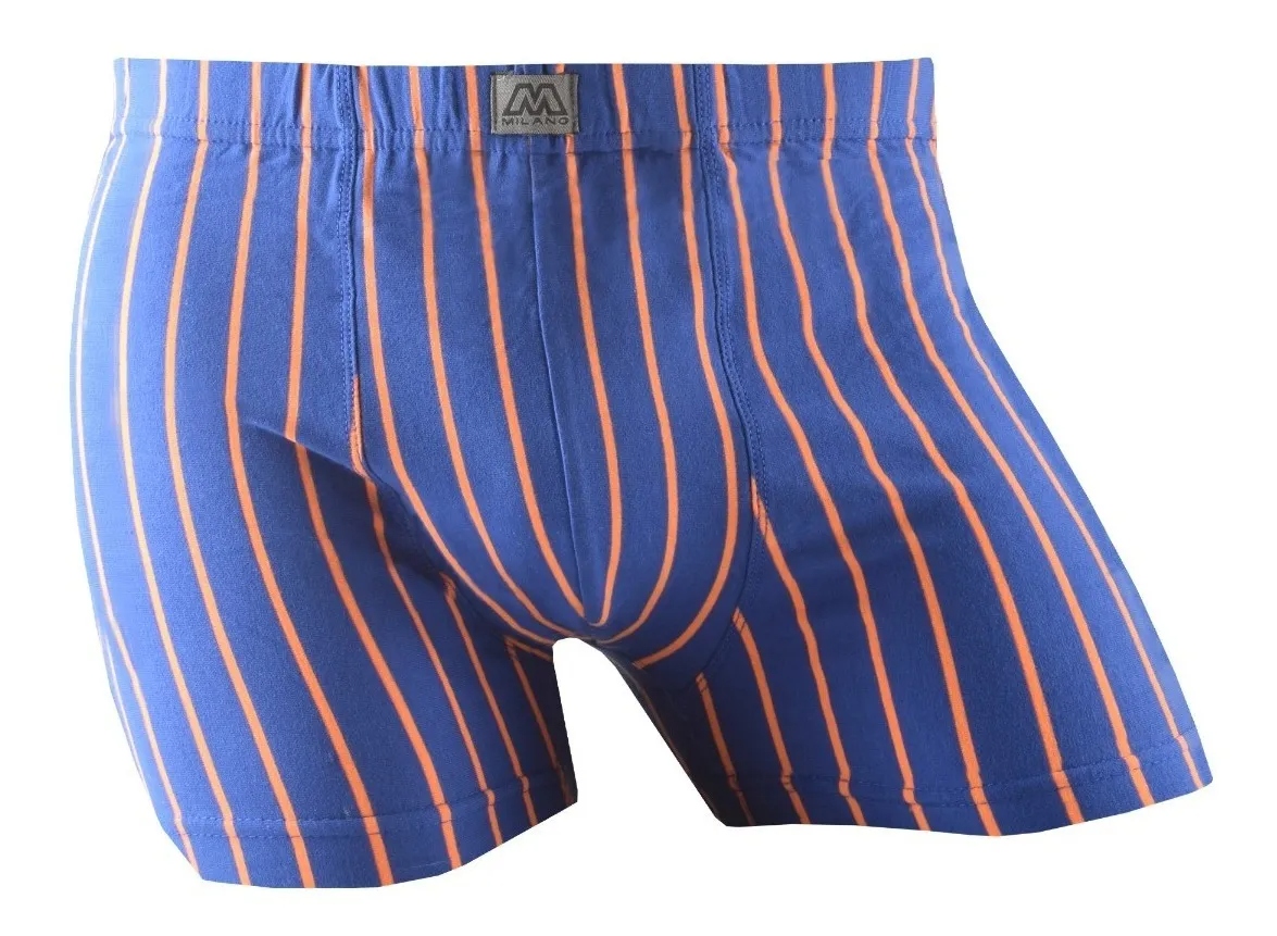 12 BOXER SHORT PARA HOMBRE DE ALGODON - DISEÑO RAYAS - 4