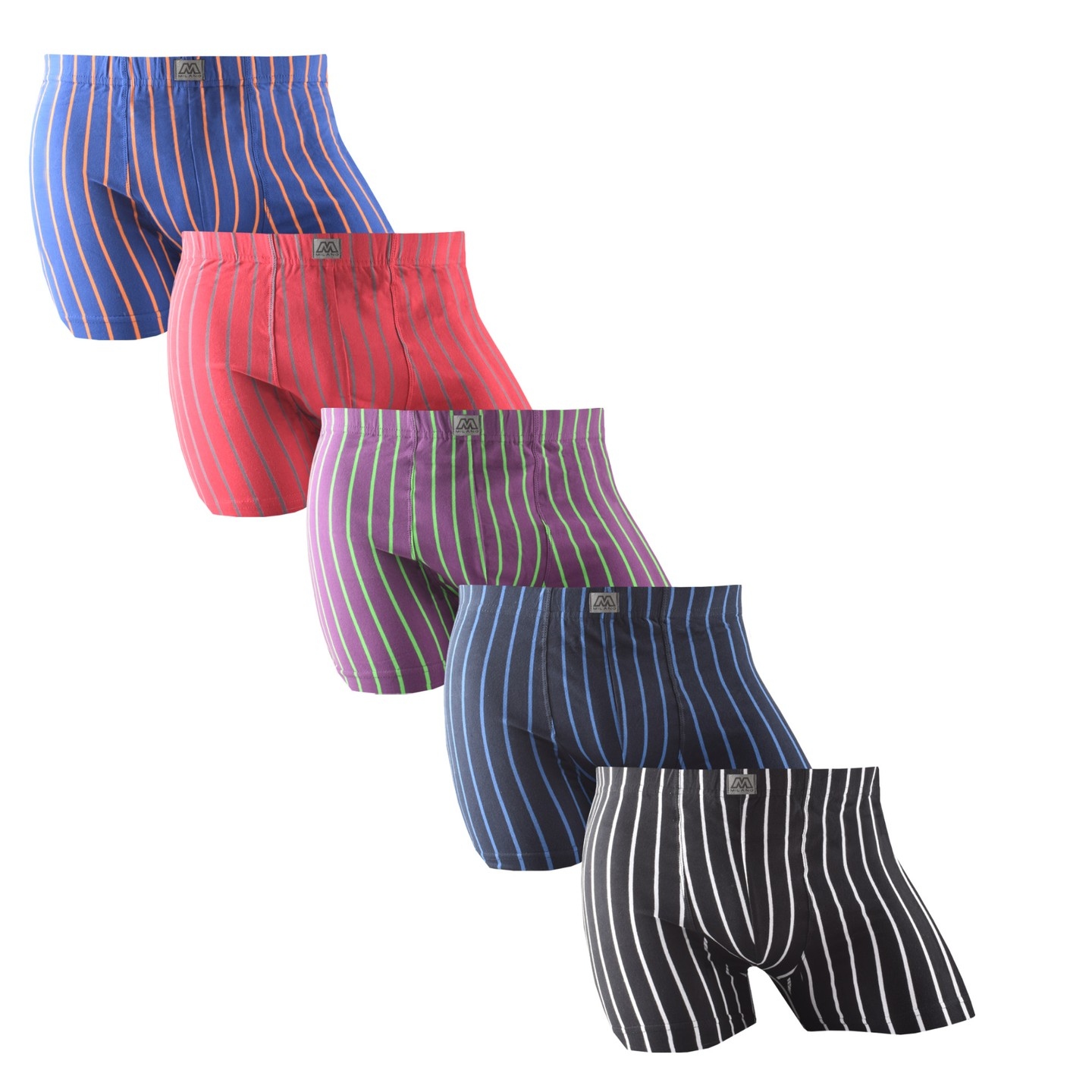 12 BOXER SHORT PARA HOMBRE DE ALGODON - DISEÑO RAYAS - 7