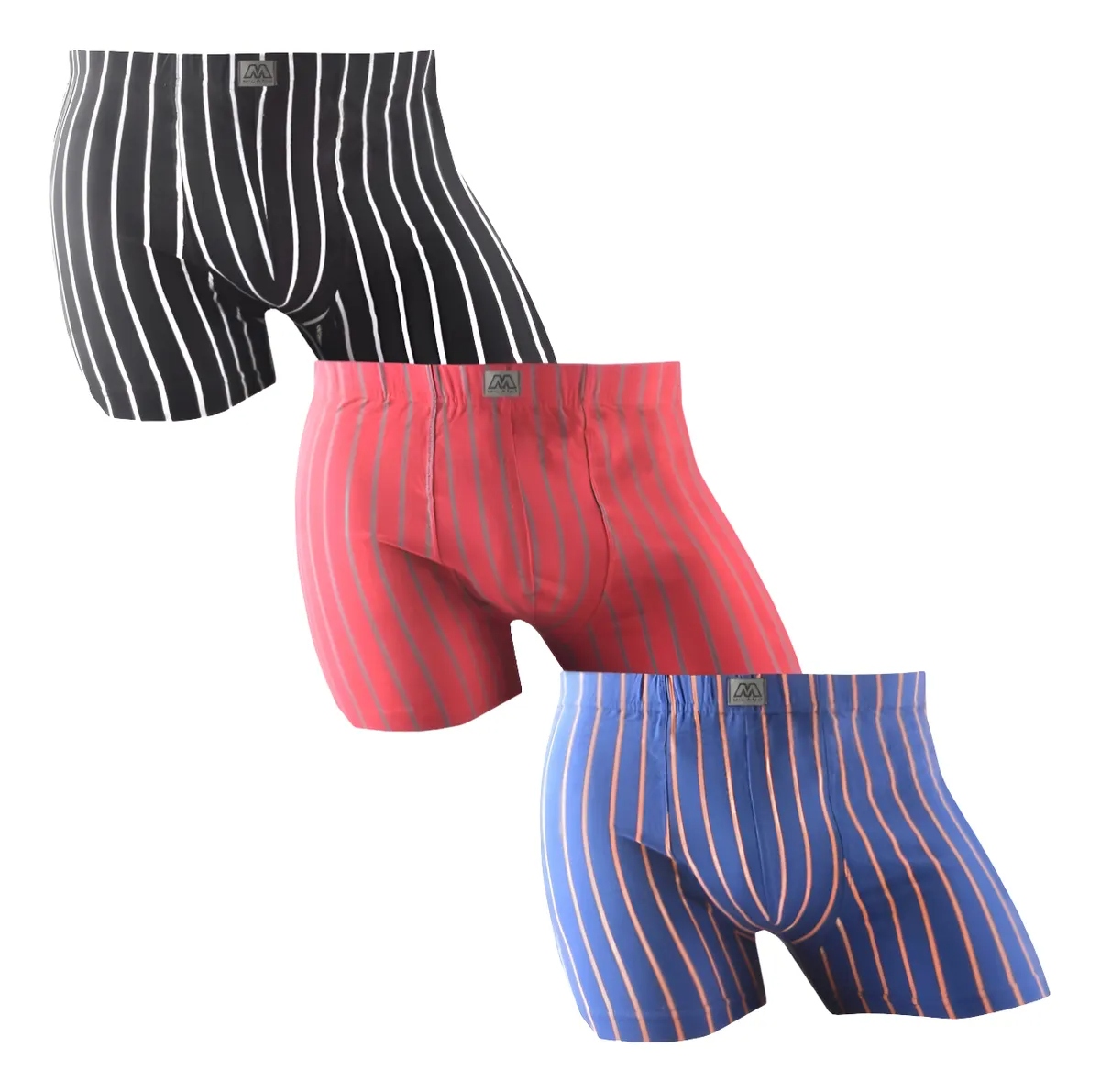 X6 BOXER SHORT PARA HOMBRE DE ALGODON - DISEÑO RAYAS - 6