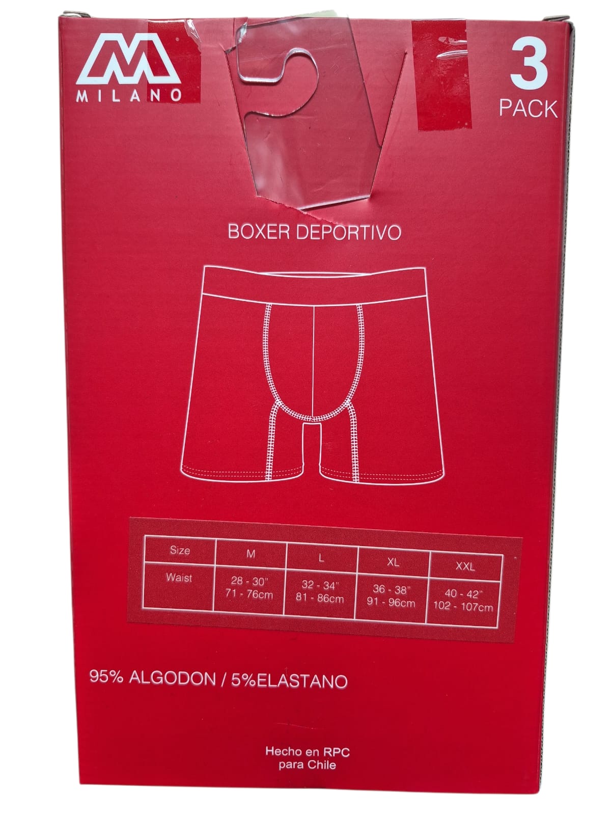 X3 BOXER PARA HOMBRE DE ALGODON - PRETINA DE COLORES MILANO - 5