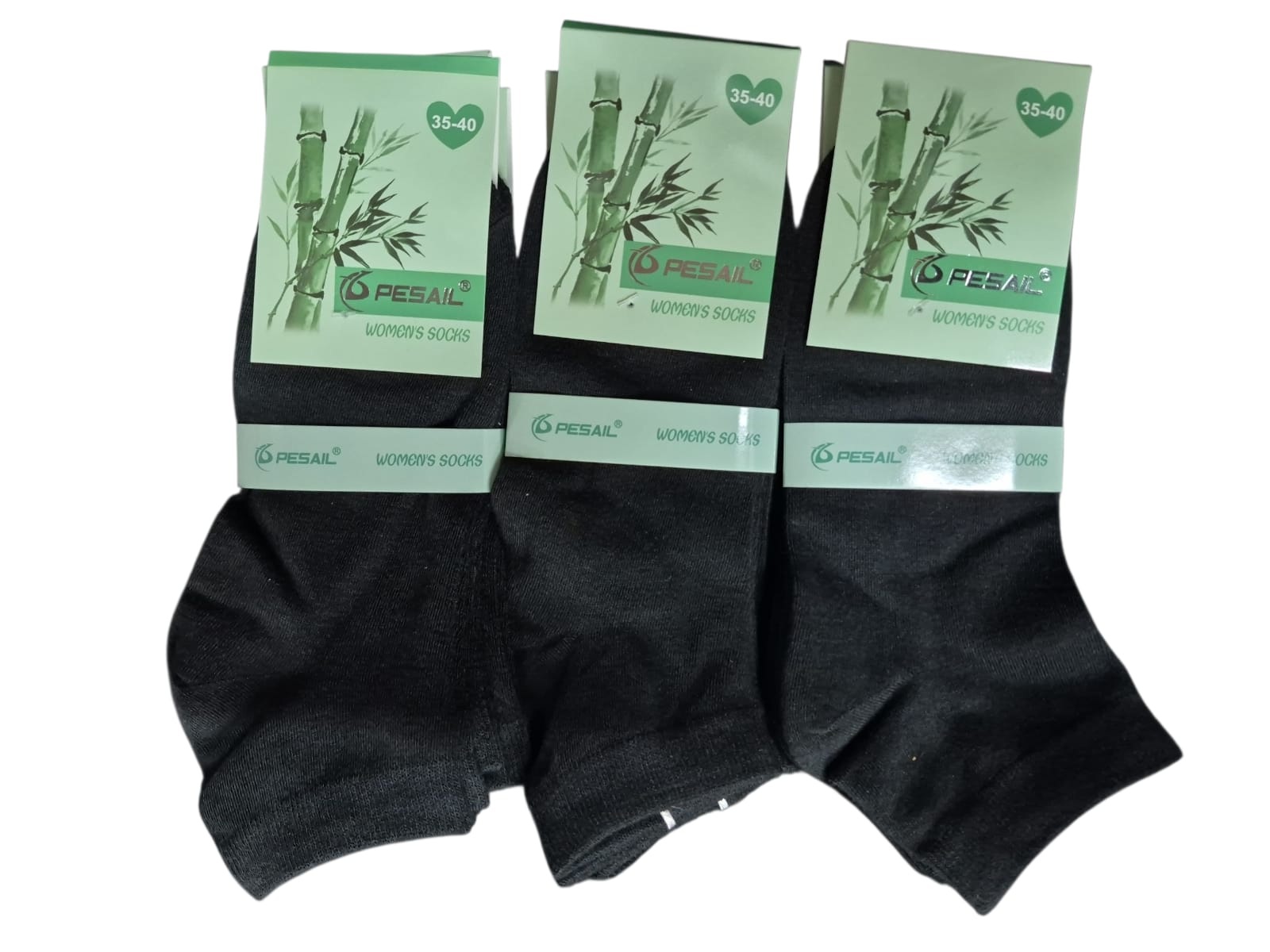 12 TOBILLERAS CALCETAS CORTAS CON FIBRA DE BAMBU PARA MUJER - 1