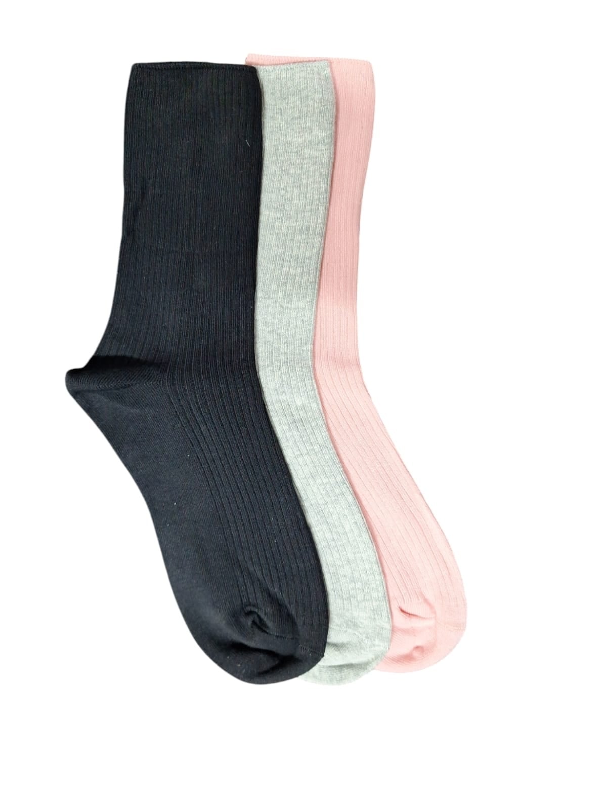 X6 CALCETINES CALCETA DE ALGODON PARA MUJER CON PUÑO ANTIPRESION - 3