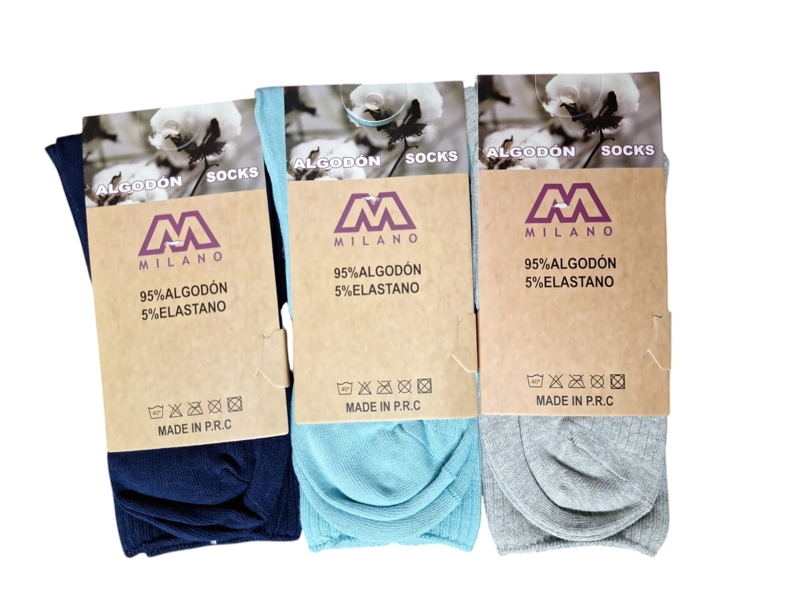 X6 CALCETINES CALCETA DE ALGODON PARA MUJER CON PUÑO ANTIPRESION - 4