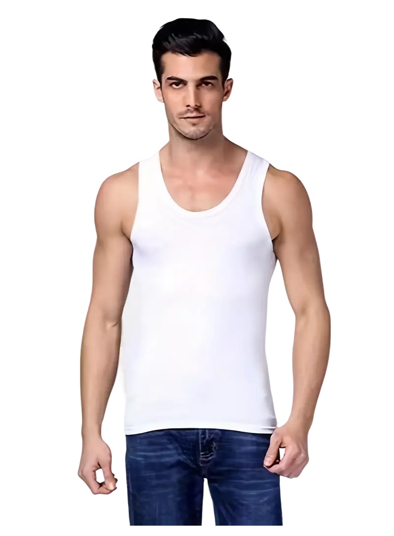 X3 POLERAS MUSCULOSAS CUELLO REDONDO PARA HOMBRE DE ALGODON - 2