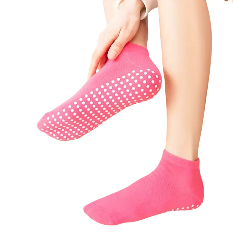 CALCETAS DEPORTIVAS MUJER - TOBILLERAS ANTIDESLIZANTES - FITNES - YOGA - DANZA - DOCENA - 1