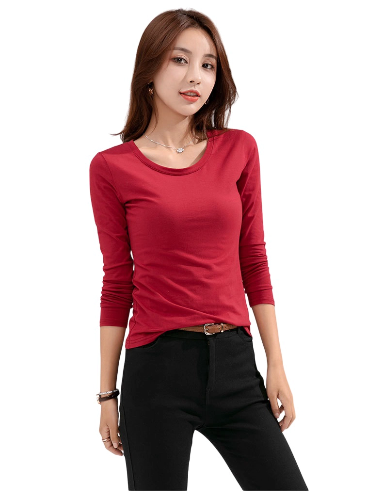 POLERA PRIMERA CAPA PARA MUJER CON FIBRA DE BAMBU - CAMISETA DE MANGA LARGA - 1
