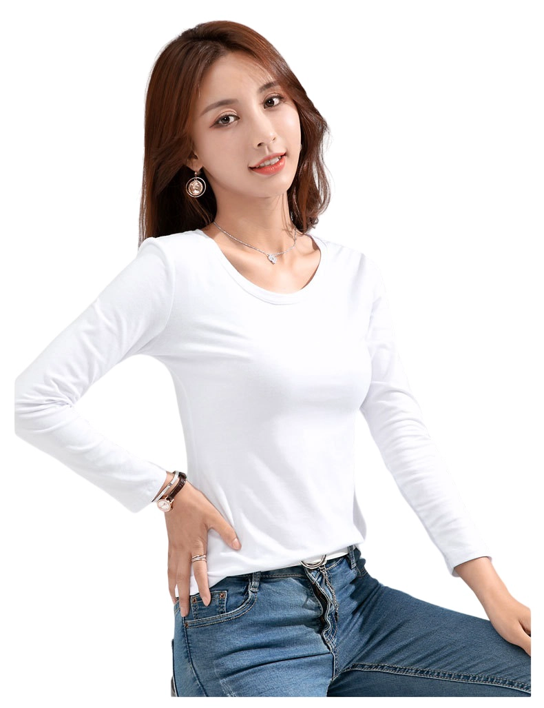 POLERA PRIMERA CAPA PARA MUJER CON FIBRA DE BAMBU - CAMISETA DE MANGA LARGA - 1