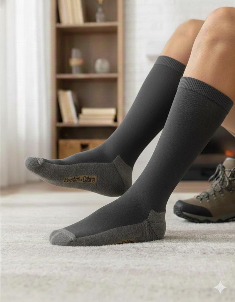 X3 CALCETINES DE VESTIR PARA HOMBRE CON FIBRA DE COBRE Y BAMBU - SIN COSTURAS - 7