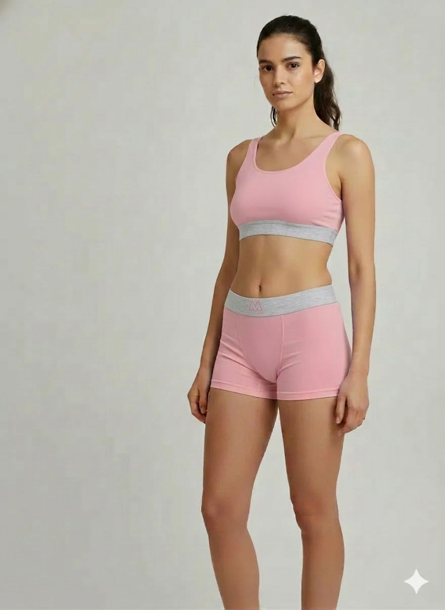 6 BOXER CORTO - PANTALETAS PARA MUJER DE ALGODON CON PRETINA - 3
