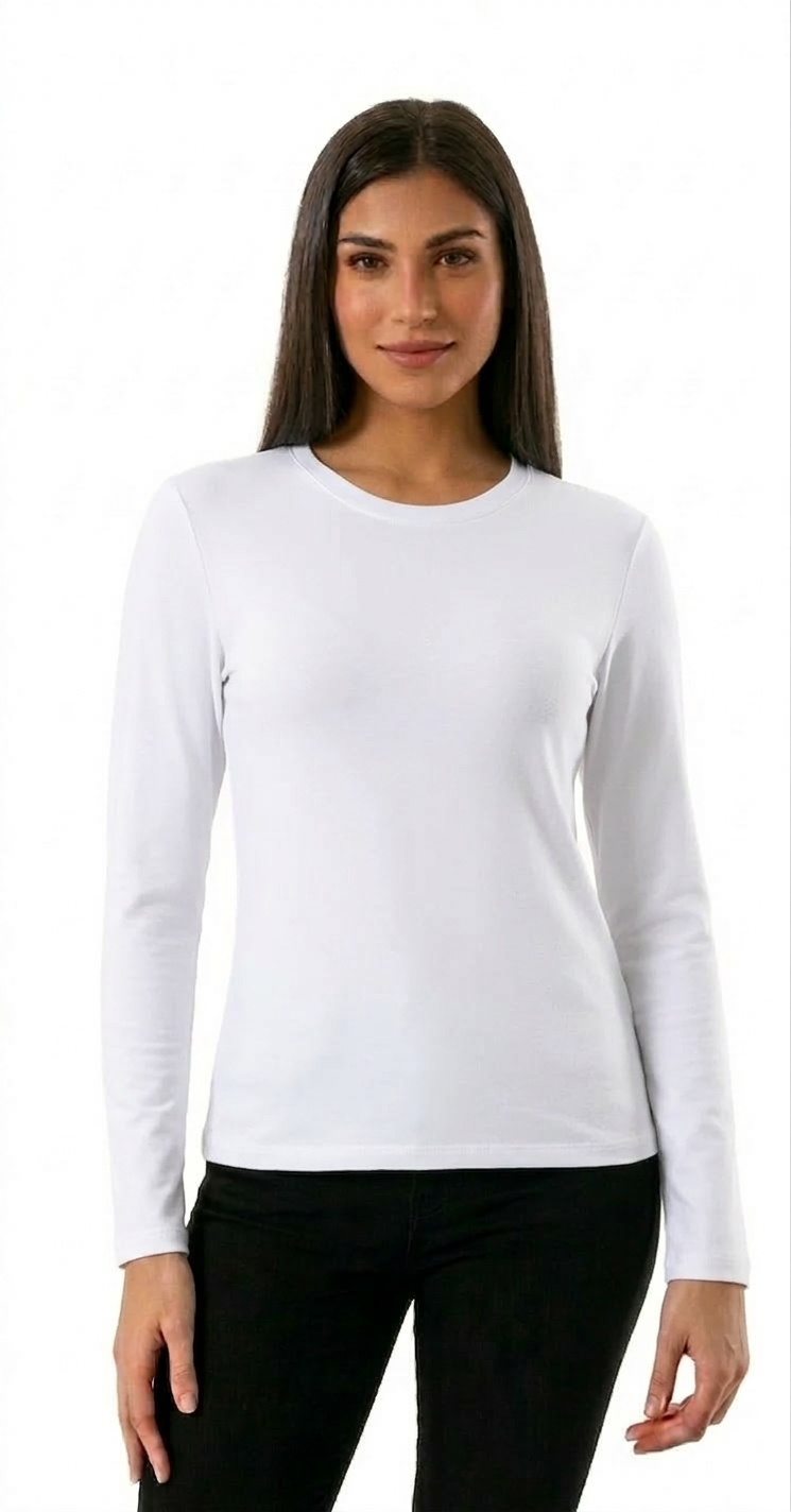 POLERA CUELLO REDONDO PARA MUJER - PRIMERA CAPA CON FIBRA DE BAMBU - 1