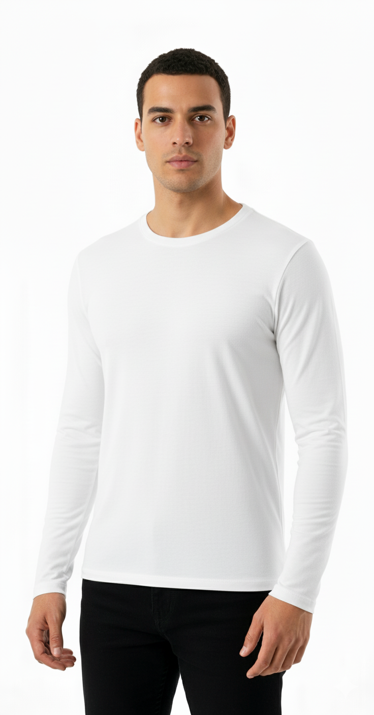 PACK 4 POLERAS CUELLO REDONDO PARA HOMBRE- PRIMERA CAPA CON FIBRA DE BAMBU - 3