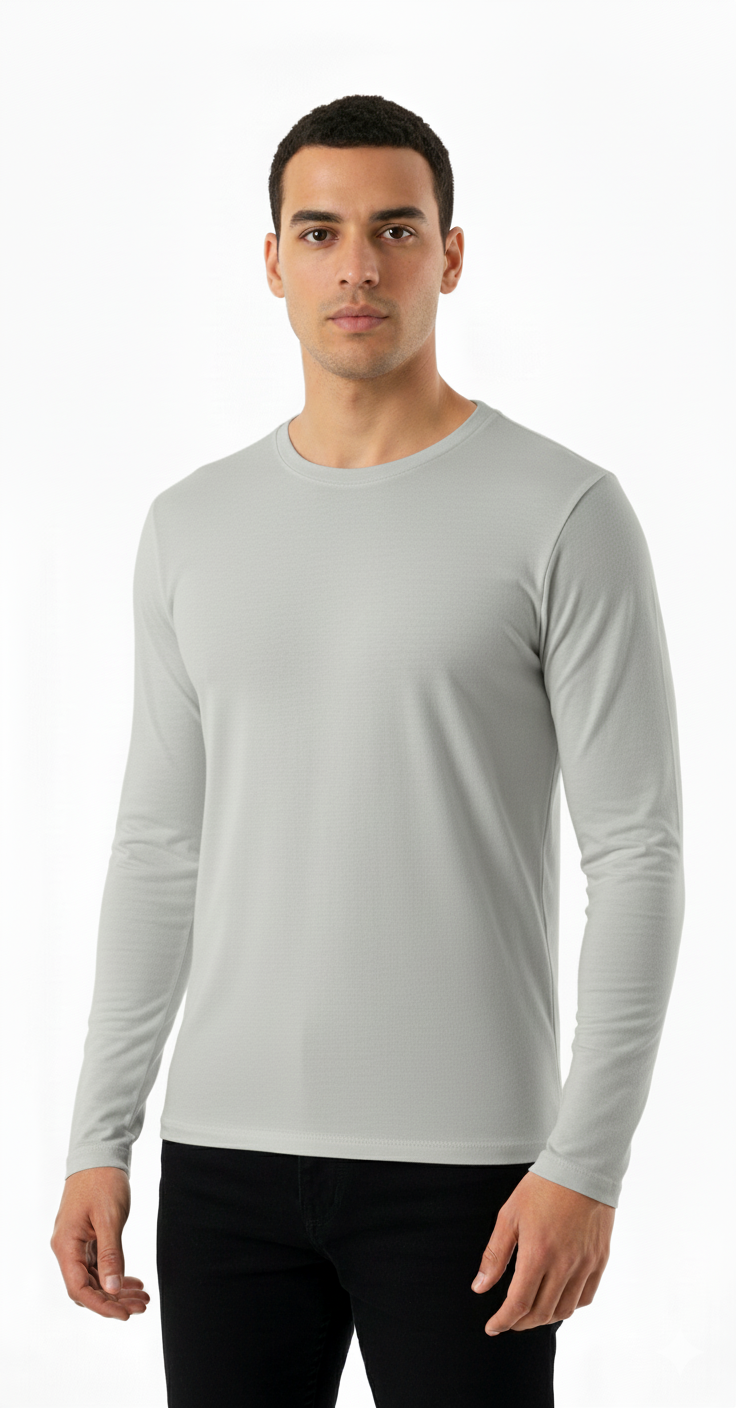 PACK 4 POLERAS CUELLO REDONDO PARA HOMBRE- PRIMERA CAPA CON FIBRA DE BAMBU - 5