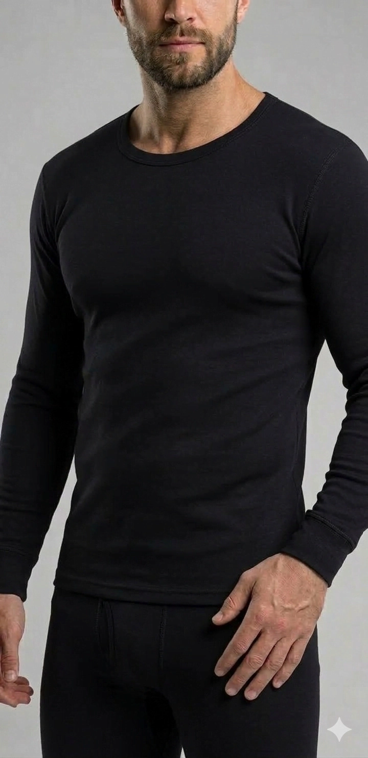 POLERA DE ALGODON - CAMISETA CUELLO REDONDO - PRIMERA CAPA PARA HOMBRE - 1