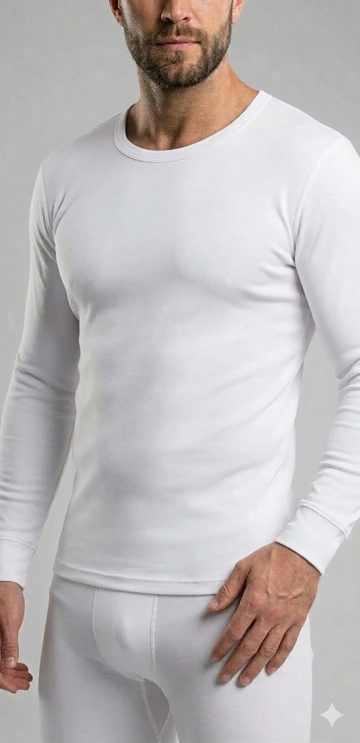 POLERA DE ALGODON - CAMISETA CUELLO REDONDO - PRIMERA CAPA PARA HOMBRE - 1