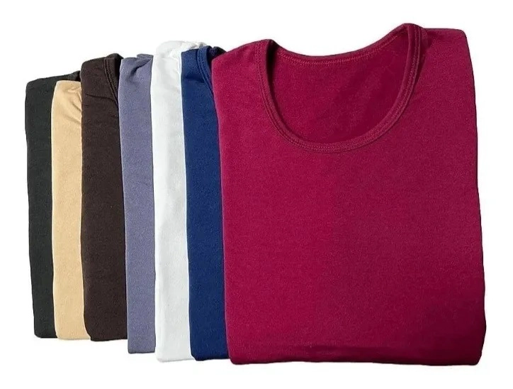 PACK DE 4 POLERAS PRIMERA CAPA PARA MUJER CON FIBRA DE BAMBU - CAMISETA DE MANGA LARGA - 1