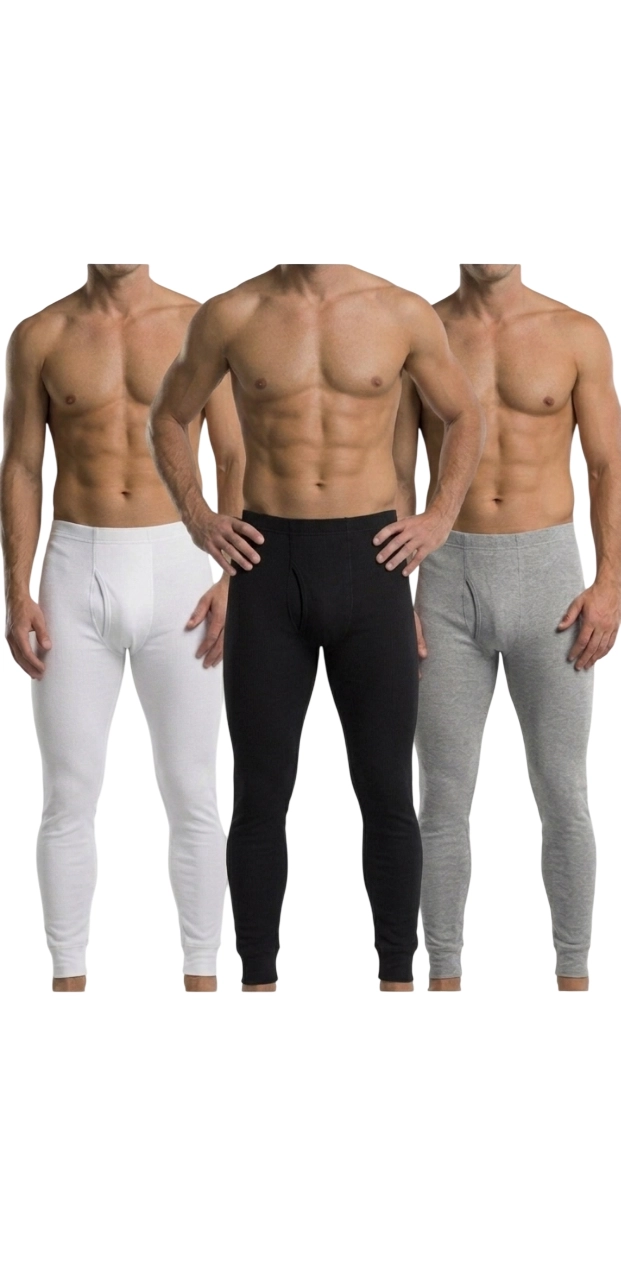 PACK DE 3 CALZONCILLOS LARGO DE ALGODON CON MARRUECO PARA HOMBRE - 1