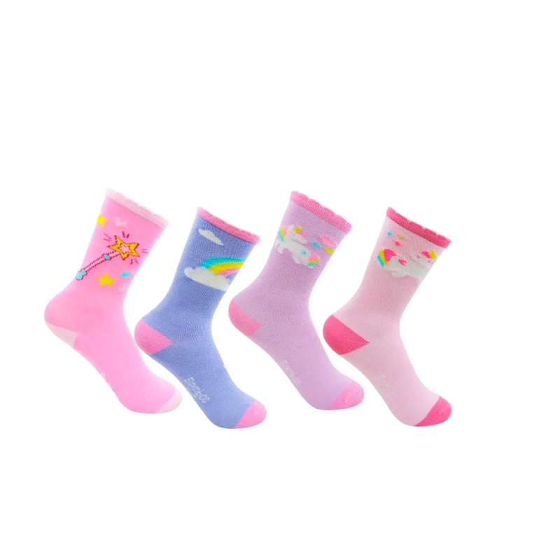 6 PARES DE CALCETINES PARA NIÑAS CON FIBRA DE BAMBU - SIN COSTURAS - 1