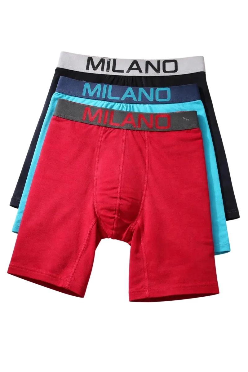 BOXER LARGO DE ALGODON  PARA HOMBRE - PIERNA LARGA - DOCENA - 2