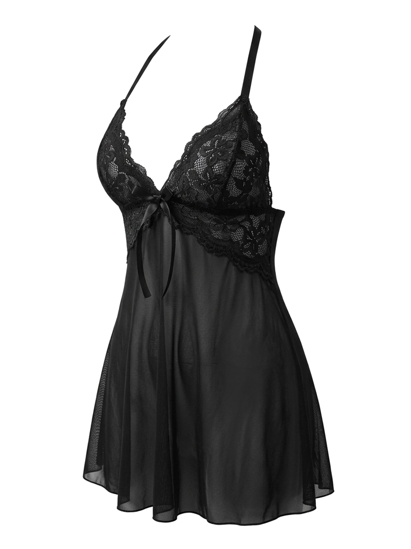LENCERIA PARA MUJER - BABY DOLL + COLALES - CAMISOLA CON ENCAJE - 2