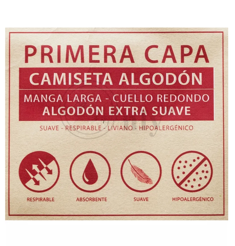 CAMISETA POLERA PRIMERA CAPA PARA MUJER CON FIBRA NATURAL DE ALGODON - 4