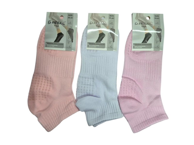 6 PARES DE TOBILLERAS CALCETINES ANTIDESLIZANTE - CALCETAS YOGA MUJER DANZA FITNESS - 5