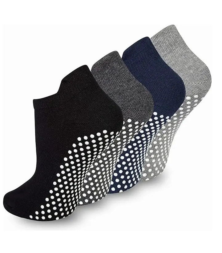 12 PARES DE TOBILLERAS CALCETINES ANTIDESLIZANTE DE HOMBRE - CALCETAS YOGA DANZA FITNESS - 2