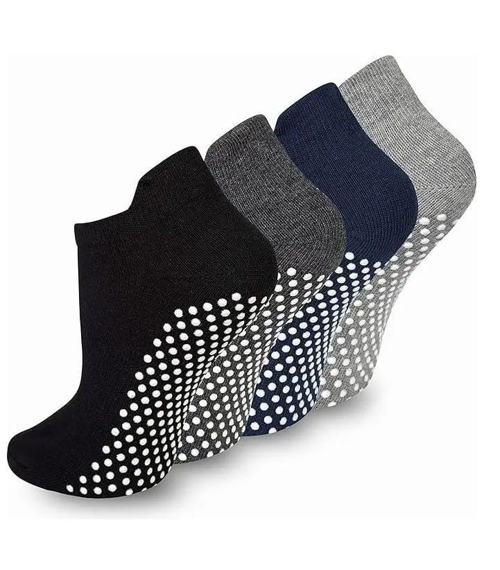 6 PARES DE TOBILLERAS CALCETINES ANTIDESLIZANTE DE HOMBRE - CALCETAS YOGA DANZA FITNESS - 2