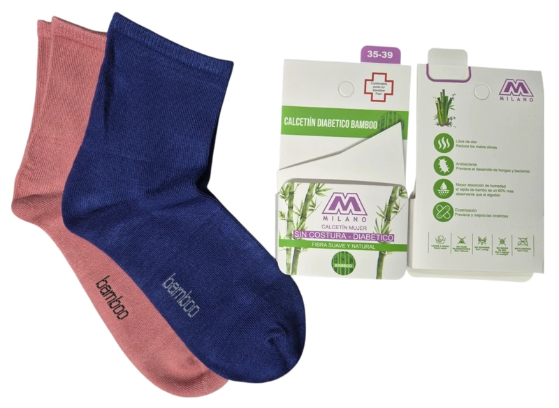 X6 CALCETINES CORTOS TIPO AMERICANO CON FIBRA DE BAMBU MUJER - 8