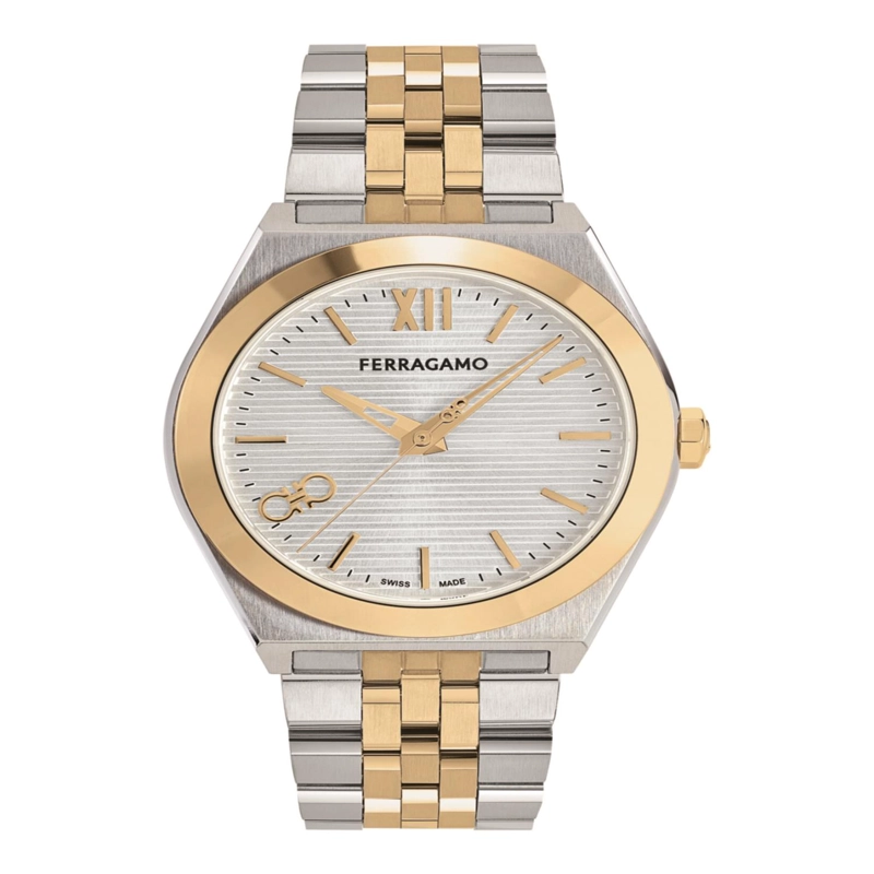 NUEVO RELOJ DE PULSERA FERRAGAMO VEGA PARA HOMBRE EN DOS TONOS - 1