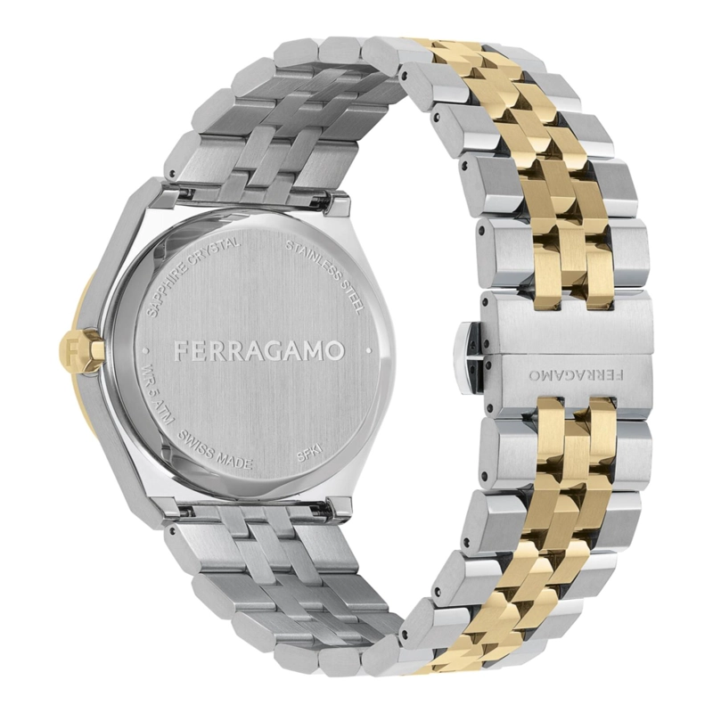 NUEVO RELOJ DE PULSERA FERRAGAMO VEGA PARA HOMBRE EN DOS TONOS - 4