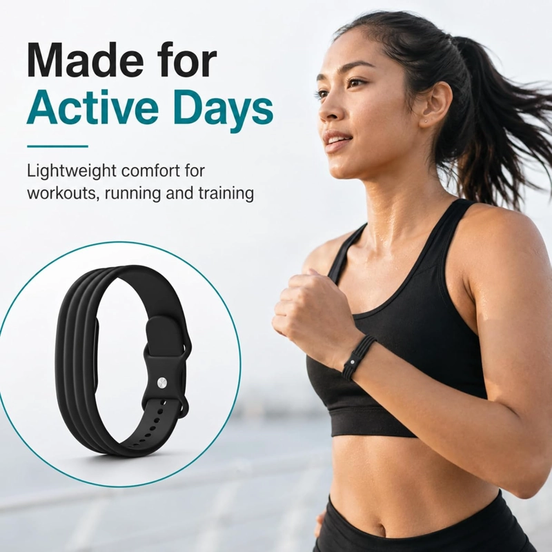 COMPATIBLE CON GOOGLE FITBIT AIR BAND SILICONA, RESISTENTE AL SUDOR Y AL - 3