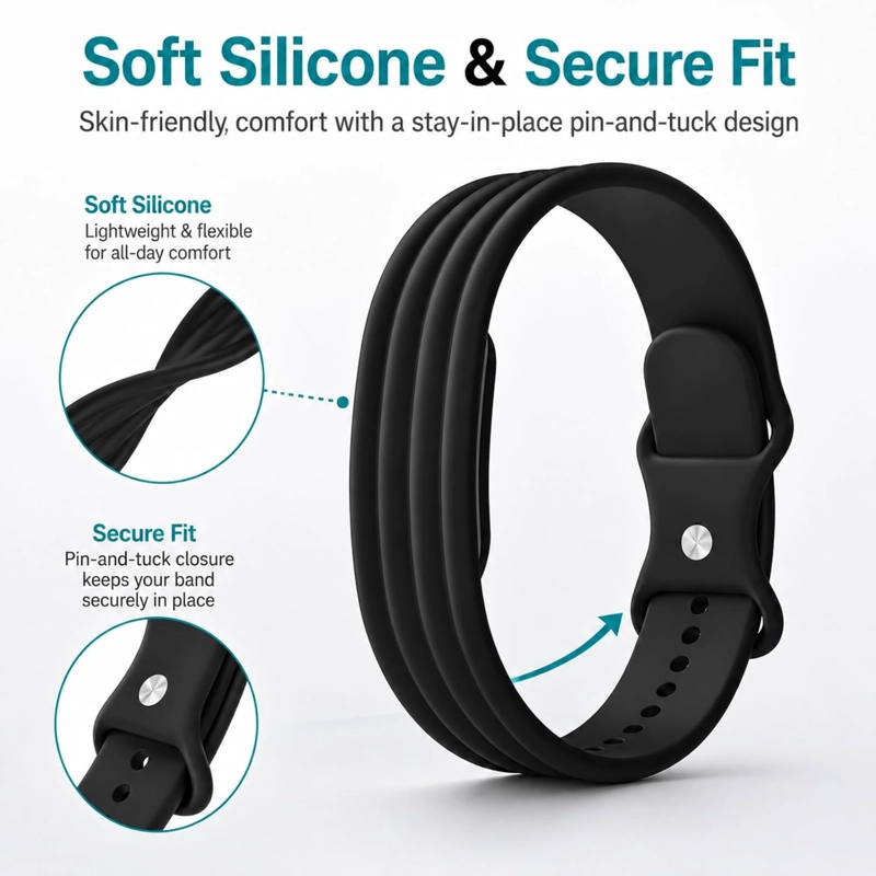 COMPATIBLE CON GOOGLE FITBIT AIR BAND SILICONA, RESISTENTE AL SUDOR Y AL - 4