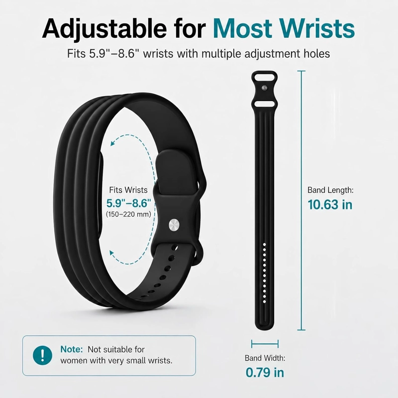 COMPATIBLE CON GOOGLE FITBIT AIR BAND SILICONA, RESISTENTE AL SUDOR Y AL - 6